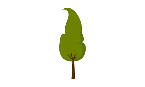 Tree cartoon park forest logo vector illustration