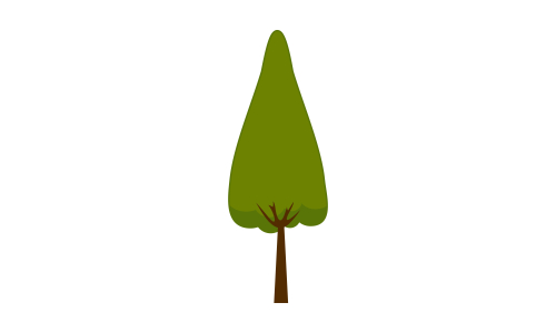 Tree cartoon park forest logo vector illustration