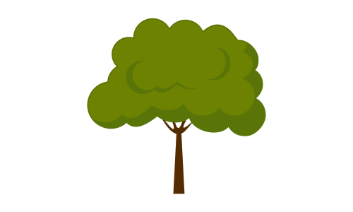 Tree cartoon park forest logo vector illustration