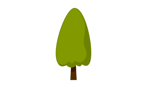 Tree cartoon park forest logo vector illustration