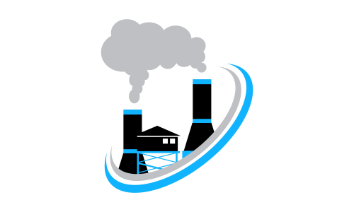 Factory Vector Logo Design Template. Manufactory Illustration