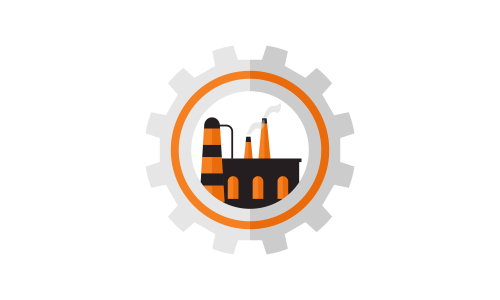 Factory Vector Logo Design Template. Manufactory Illustration