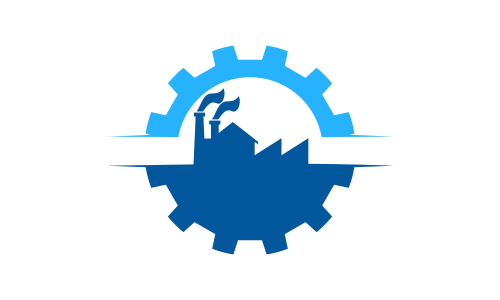 Factory Vector Logo Design Template. Manufactory Illustration