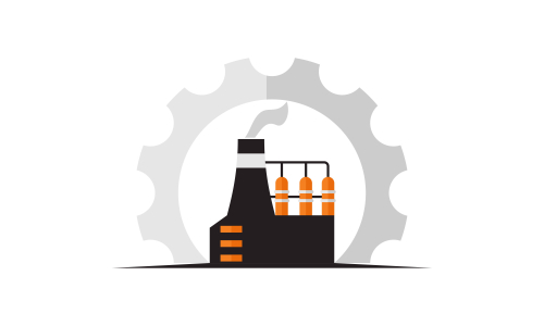 Factory Vector Logo Design Template. Manufactory Illustration