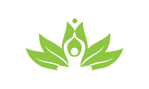 Yoga logo design stock. human meditation in lotus flower vector illustration