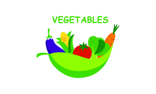 Fresh vegetables logo healthy food shop illustration