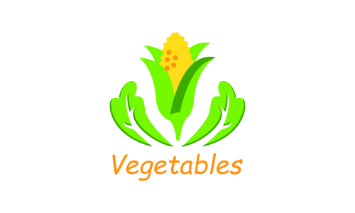 Fresh vegetables logo healthy food shop illustration
