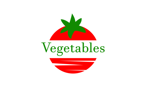 Fresh vegetables logo healthy food shop illustration