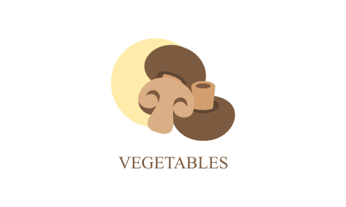 Fresh vegetables logo healthy food shop illustration