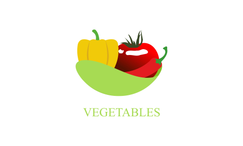 Fresh vegetables logo healthy food shop illustration