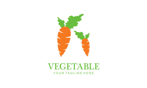 Fresh vegetables logo healthy food shop illustration