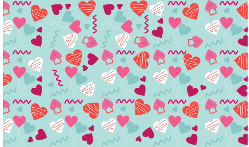 Valentines day love seamless pattern stock vector