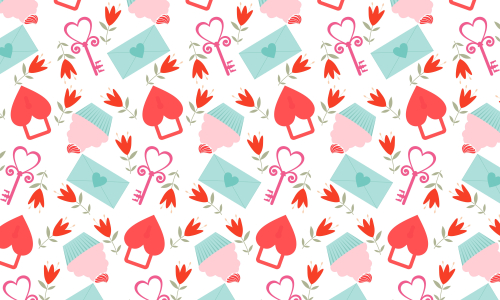 Valentines day love seamless pattern stock vector