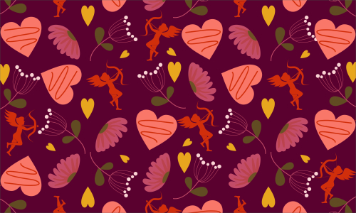 Valentines day love seamless pattern stock vector