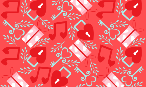 Valentines day love seamless pattern stock vector