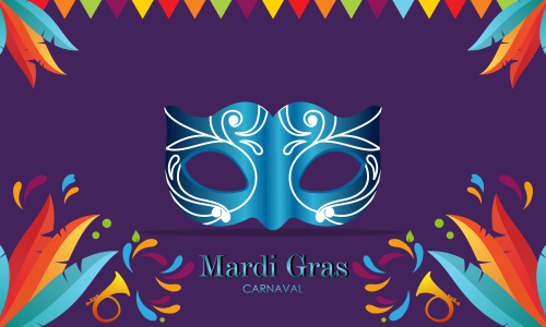 Mardi gras carnival party design. Fat tuesday, carnival, festival. Vector illustration