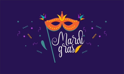 Mardi gras carnival party design. Fat tuesday, carnival, festival. Vector illustration