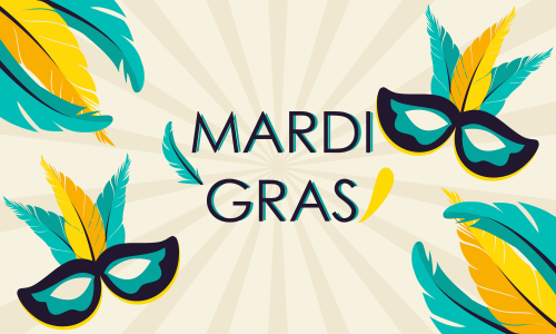 Mardi gras carnival party design. Fat tuesday, carnival, festival. Vector illustration