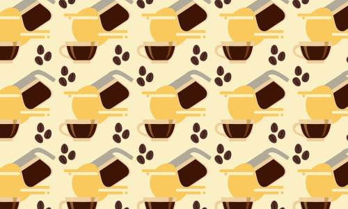 Seamless element pattern of coffee icons background illustration