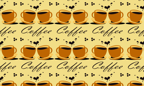 Seamless element pattern of coffee icons background illustration