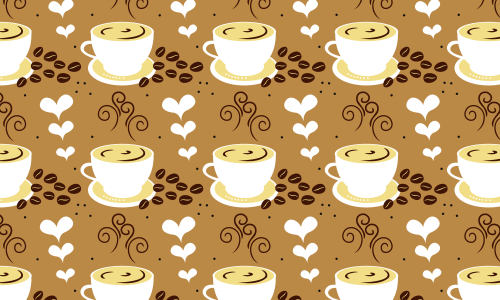 Seamless element pattern of coffee icons background illustration