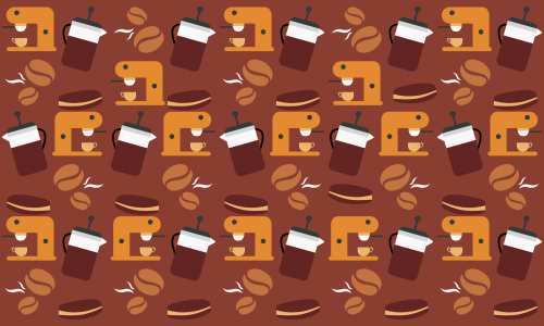 Seamless element pattern of coffee icons background illustration