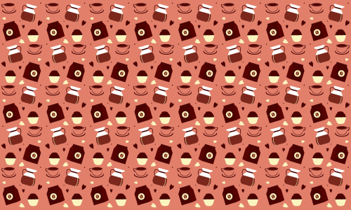Seamless element pattern of coffee icons background illustration