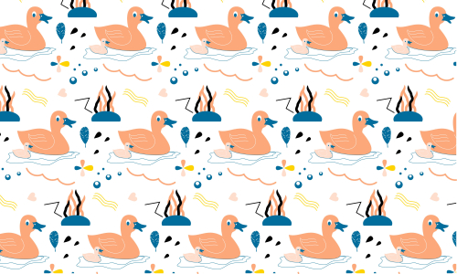 Animal pattern with farm animal logo illustration