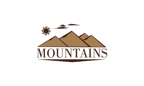 Wild adventure mountain logo design vector illustration