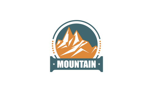 Wild adventure mountain logo design vector illustration