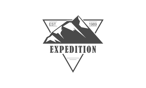 Wild adventure mountain logo design vector illustration