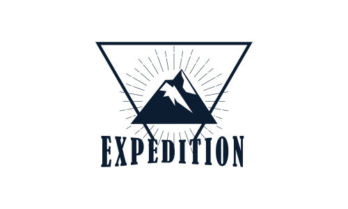 Wild adventure mountain logo design vector illustration