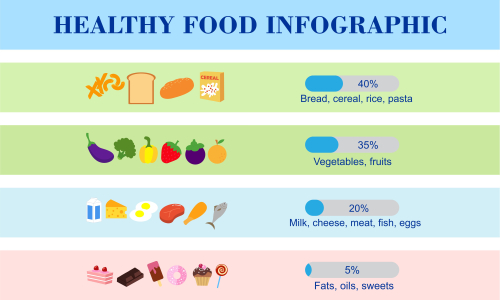 Infographic healthy food template design vector illustration