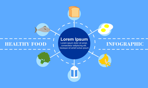 Infographic healthy food template design vector illustration