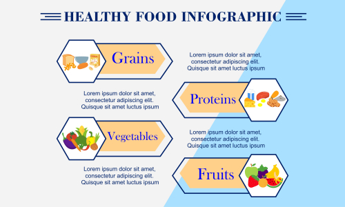 Infographic healthy food template design vector illustration