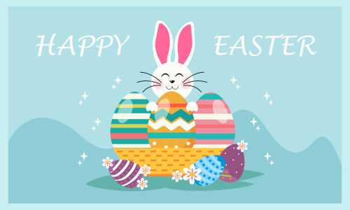 Happy easter day design background vector illustration