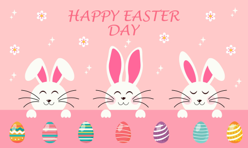 Happy easter day design background vector illustration