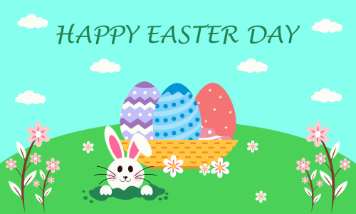 Happy easter day design background vector illustration