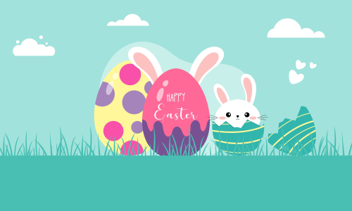 Happy easter day design background vector illustration