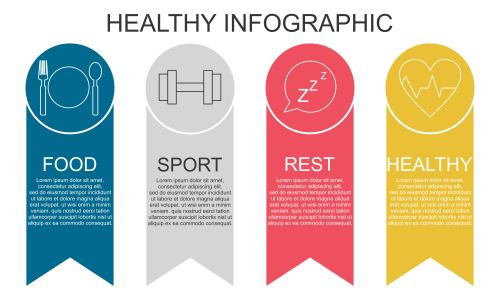 Infographic healthy food template design vector illustration