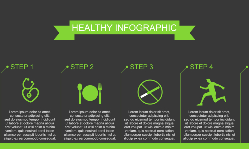 Infographic healthy food template design vector illustration