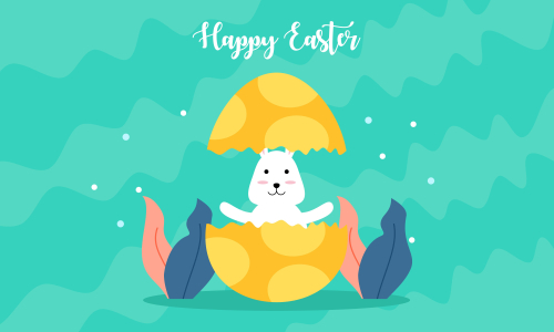 Happy easter day design background vector illustration