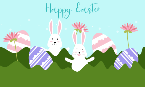 Happy easter day design background vector illustration