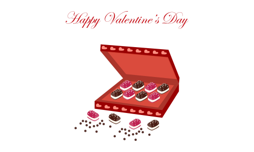 Valentine chocolate gift pack. Sweet romantic gift for valentine day