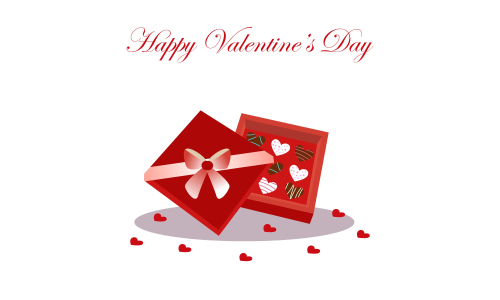 Valentine chocolate gift pack. Sweet romantic gift for valentine day