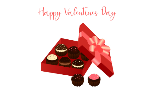 Valentine chocolate gift pack. Sweet romantic gift for valentine day