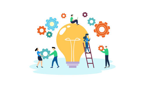 Business startup modern flat design vector illustration