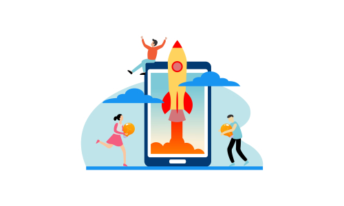 Business startup modern flat design vector illustration