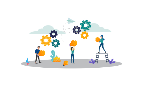 Business startup modern flat design vector illustration