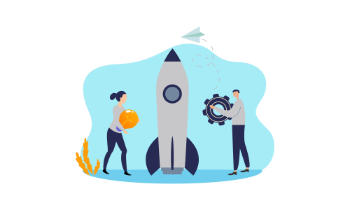 Business startup modern flat design vector illustration